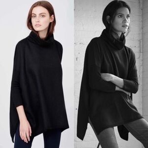 Cuyana Black Turtleneck Baby Alpaca Sweater